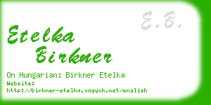 etelka birkner business card